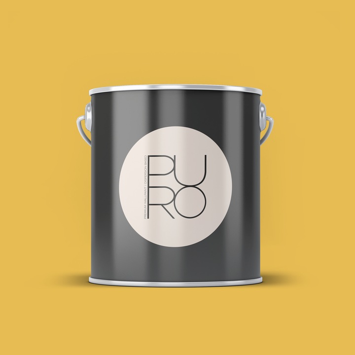 Vopsea lavabila de interior profesionala puro colour puro, finisaj mat elegant, acoperire clasa 1, rezistenta la abraziune clasa 2, fara solventi, low-splash, 2.5l, ideala pentru bucatarie, living si birou, galben