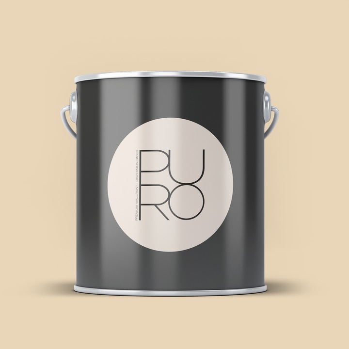 Vopsea lavabila de interior profesionala puro colour puro, finisaj mat elegant, acoperire clasa 1, rezistenta la abraziune clasa 2, fara solventi, low-splash, 5l, ideala pentru living, dormitor si hol, bej