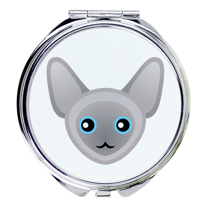 Oglinda cosmetica set, Art-Dog, model pisica, diametru 5,5cm, design modern