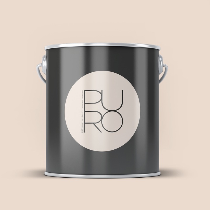 Vopsea lavabila profesionala PURO Colour, vopsea mata pe baza de dispersie, fara solventi, acoperire 40–45 m² per strat, rezistenta la spalare, pentru pereti interiori din beton, gips-carton sau tencuiala, 5L, bej natural