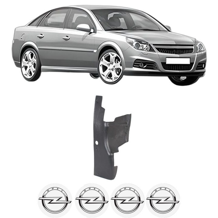 Scut motor OPEL VECTRA din 2006-2018, protectie auto, plastic, 4x Stickere auto cu OPEL