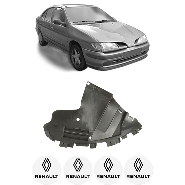 Scut bara RENAULT MEGANE I Hatchback Van (SA0/1_) din 1995-2000, protectie auto, plastic, 4x Stickere auto cu RENAULT