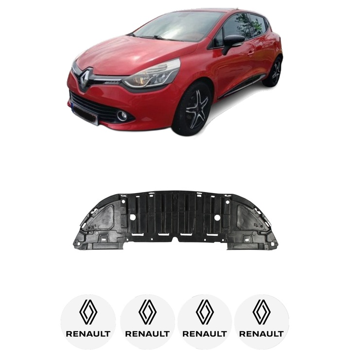 Scut bara RENAULT CLIO IV (BH_) din 2012-2021, protectie auto, plastic, 4x Stickere auto cu RENAULT