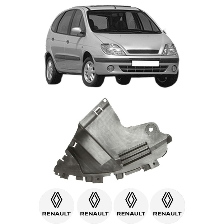 Scut bara RENAULT SCENIC I MPV (JA0/1_, FA0_) din 1999-2003, protectie auto, plastic, 4x Stickere auto cu RENAULT