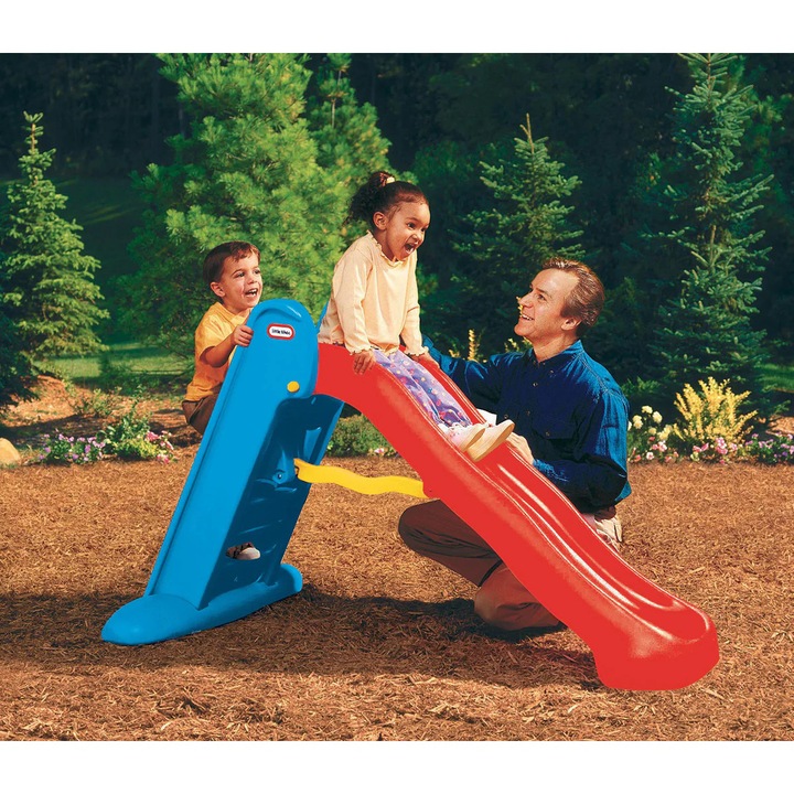 Tobogan copii, Little Tikes, 150cm, rosu, pentru 1 copil, limita greutate 34kg