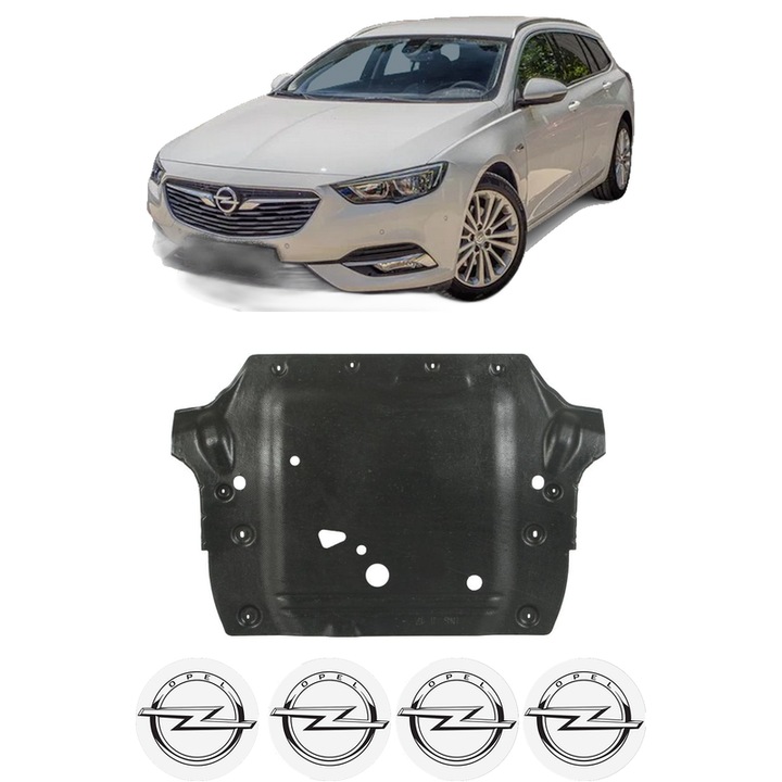 Scut motor OPEL INSIGNIA B Country Tourer (Z18) din 2017-2019, protectie auto, plastic, 4x Stickere auto cu OPEL