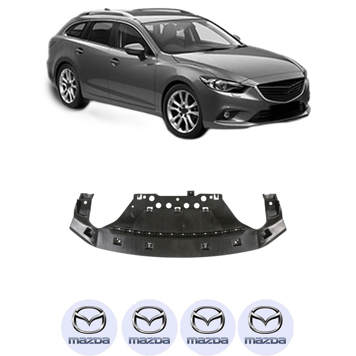 Scut bara MAZDA 6 Estate (GJ, GL) din 2016, protectie auto, plastic, 4x Stickere auto cu MAZDA