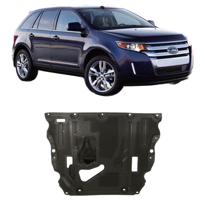 Scut motor FORD USA EDGE din 2012-2018, protectie auto, plastic, 4x Stickere auto cu FORD USA