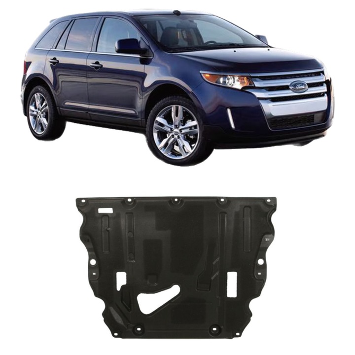 Scut motor FORD USA EDGE din 2012-2018, protectie auto, plastic, 4x Stickere auto cu FORD USA