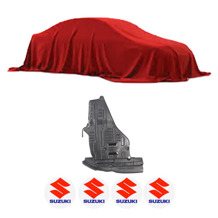 Scut motor SUZUKI SX4 (EY, GY) din 2006-2015, protectie auto, plastic, 4x Stickere auto cu SUZUKI
