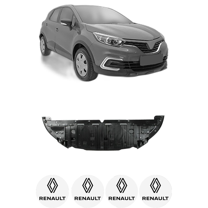 Scut bara RENAULT KAPTUR (H5_) din 2016, protectie auto, plastic, 4x Stickere auto cu RENAULT
