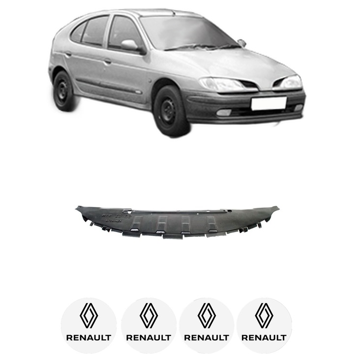 Scut bara RENAULT MEGANE I (BA0/1_) din 1996-2008, protectie auto, plastic, 4x Stickere auto cu RENAULT
