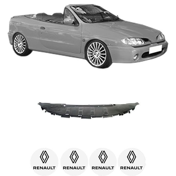 Scut bara RENAULT MEGANE I Cabriolet (EA0/1_) din 1996-2003, protectie auto, plastic, 4x Stickere auto cu RENAULT