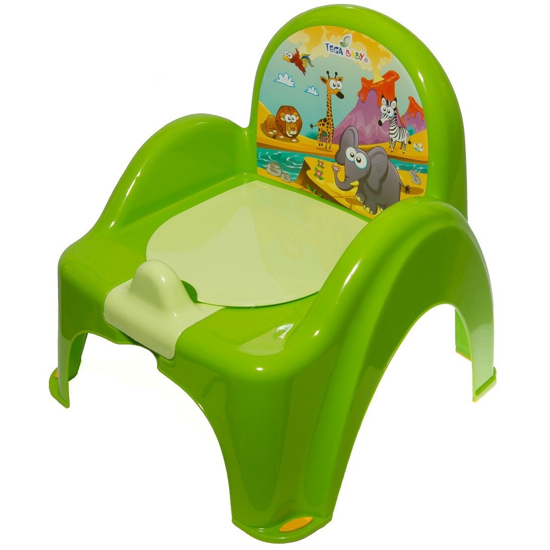 Olita mini toaleta muzicala Safari Jungle Verde copii, bebelusi