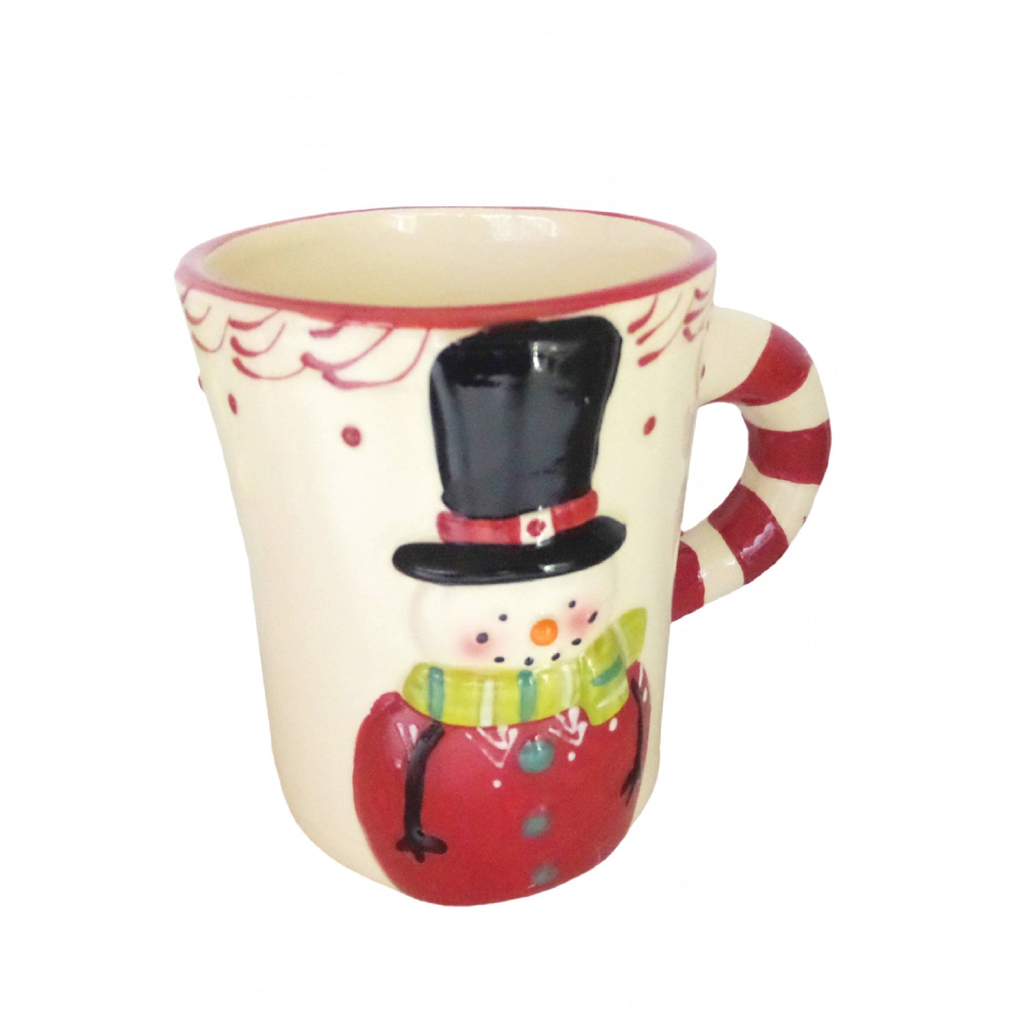 Cana Ceramica 3D de Craciun Om de Zapada 13.50 cm