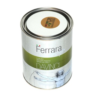 Vopsea decorativa perlata Davinci, Ferrara Design, culoare aurie, pe baza de apa, pentru interior, 1 L Vopsea decorativa perlata Davinci, Ferrara Design, culoare aurie, pe baza de apa, pentru interior, 1 L