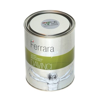 Vopsea decorativa perlata Davinci, Ferrara Design, culoare argintie, pe baza de apa, pentru interior, 1 L Vopsea decorativa perlata Davinci, Ferrara Design, culoare argintie, pe baza de apa, pentru interior, 1 L