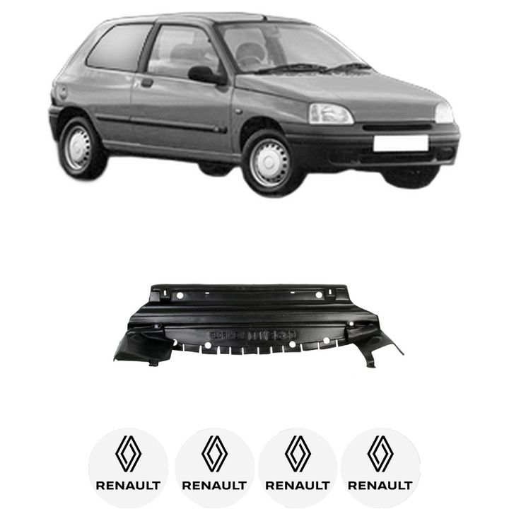 Scut bara RENAULT CLIO II Hatchback Van (SB0/1/2_) din 1998-2003, protectie auto, plastic, 4x Stickere auto cu RENAULT