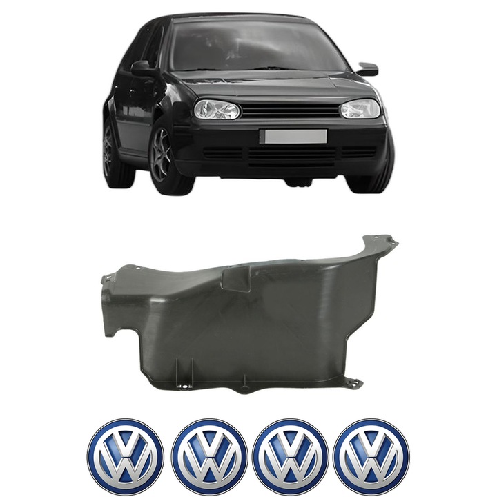 Scut motor Volkswagen GOLF IV Van (1J1) din 2016-2020, protectie auto, plastic, 4x Stickere auto cu Volkswagen