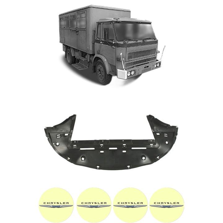 Scut bara CHRYSLER 200 din 2014-2017, protectie auto, plastic, 4x Stickere auto cu CHRYSLER