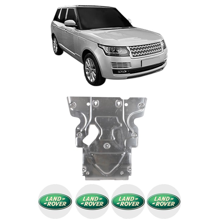 Scut motor LAND ROVER RANGE ROVER IV (L405) din 2018-2024, protectie auto, plastic, 4x Stickere auto cu LAND ROVER