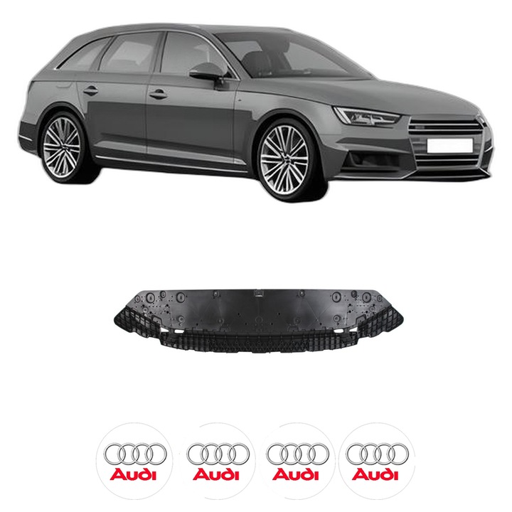 Scut bara AUDI A4 B9 Avant (8W5, 8WD) din 2015-2024, protectie auto, plastic, 4x Stickere auto cu AUDI