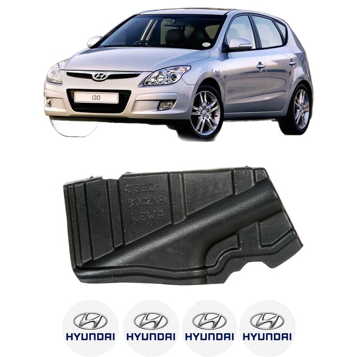 Scut motor HYUNDAI i30 Estate (FD) din 2007-2012, protectie auto, plastic, 4x Stickere auto cu HYUNDAI