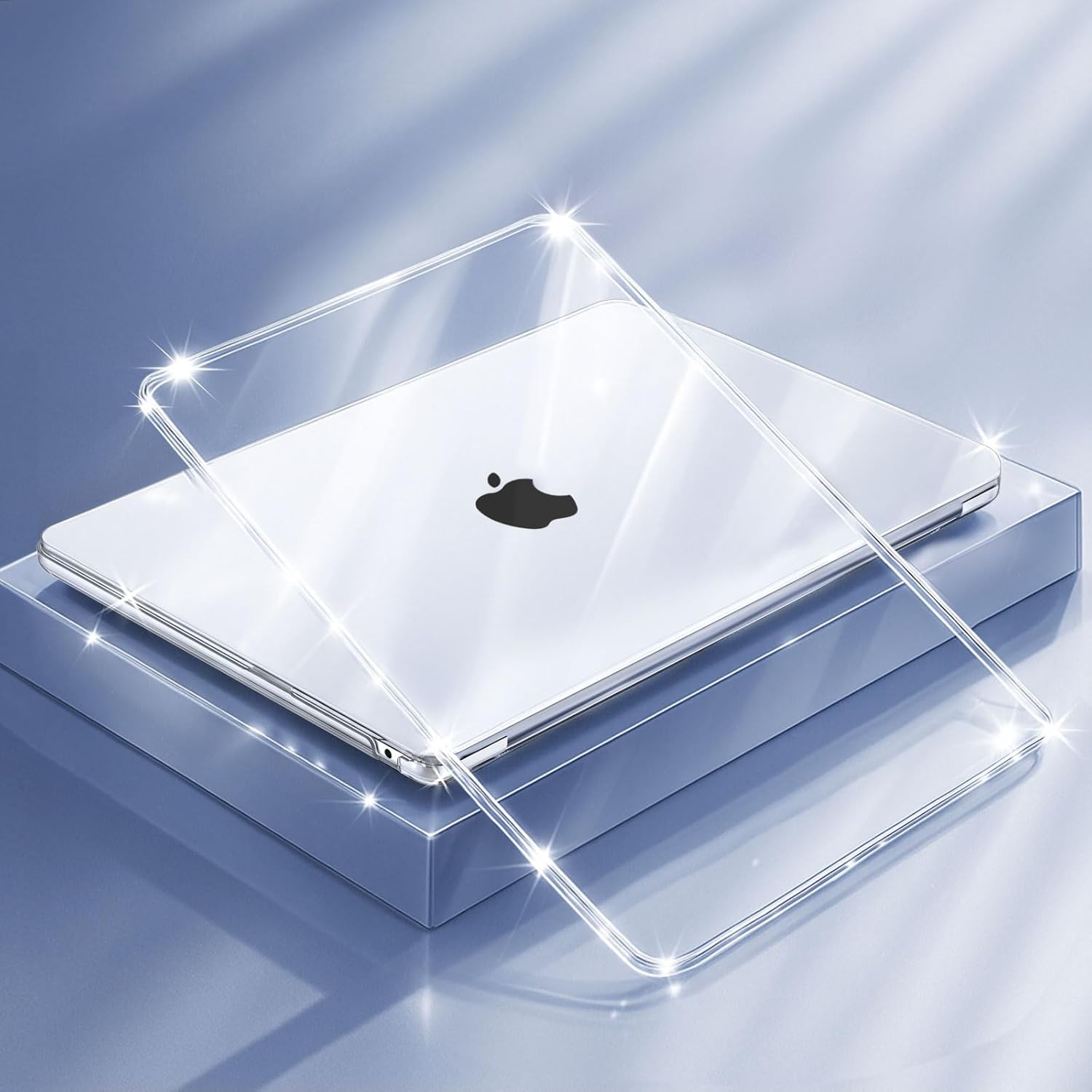 Carcasa transparenta laptop, pentru MacBook Air 13 inch, set cu protectie pentru ecran si capac pentru tastatura, dimensiuni 12x8.5x0.46 inch