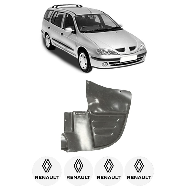 Scut bara RENAULT MEGANE I Grandtour (KA0/1_) din 1999-2003, protectie auto, plastic, 4x Stickere auto cu RENAULT