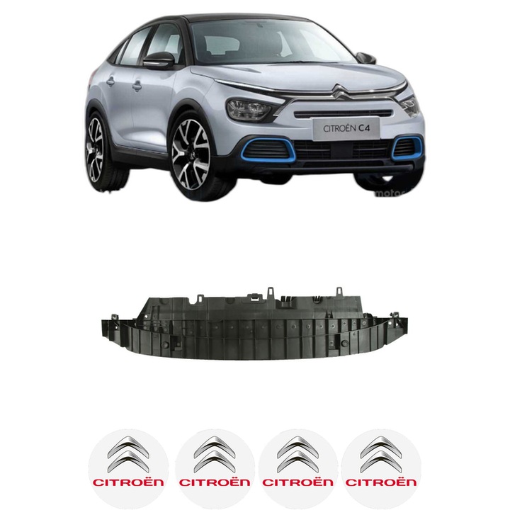 Scut bara CITROEN C4 III (BA_, BB_, BC_) din 2020, protectie auto, plastic, 4x Stickere auto cu CITROEN