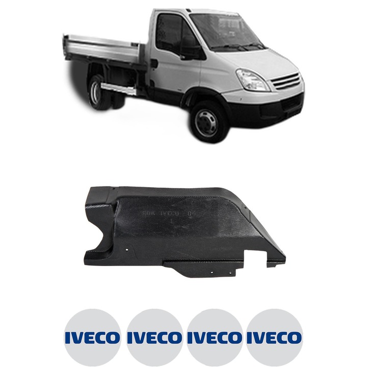 Scut motor IVECO DAILY IV Platform/Chassis din 2006-2011, protectie auto, plastic, 4x Stickere auto cu IVECO