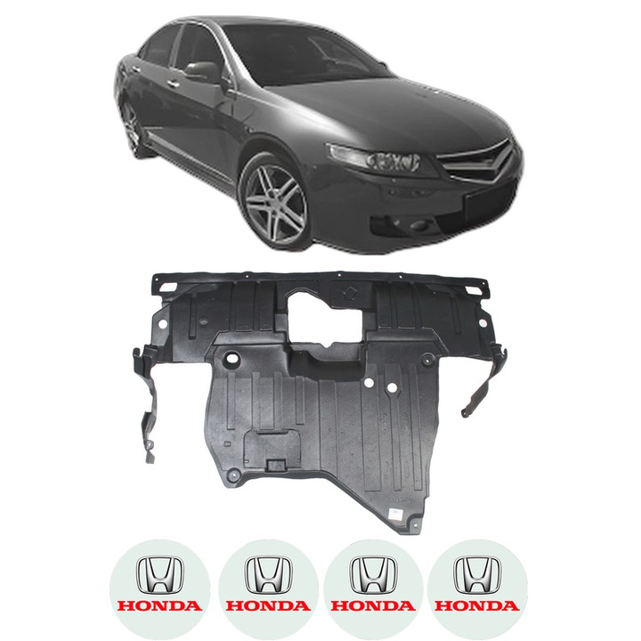 Scut motor HONDA ACCORD VII (CM) din 2012-2016, protectie auto, plastic, 4x Stickere auto cu HONDA