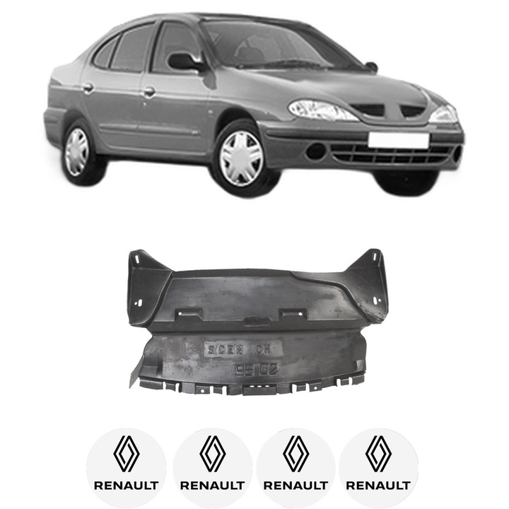 Scut bara RENAULT MEGANE I Classic (LA0/1_) din 1996-2008, protectie auto, plastic, 4x Stickere auto cu RENAULT