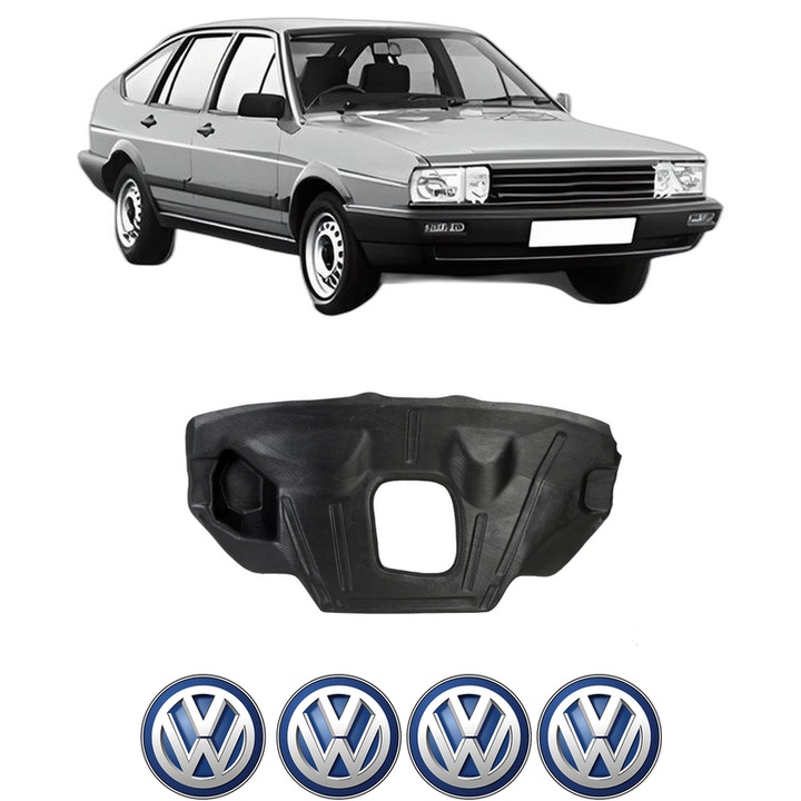 Scut motor Volkswagen PASSAT B2 (32B) din 1979-1989, protectie auto, plastic, 4x Stickere auto cu Volkswagen