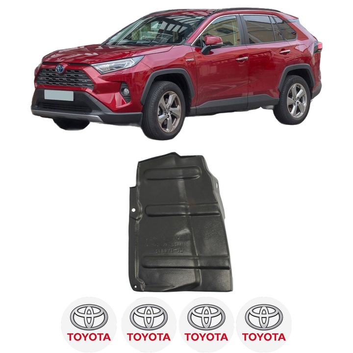Scut motor TOYOTA RAV 4 IV (_A4_) din 2012-2019, protectie auto, plastic, 4x Stickere auto cu TOYOTA