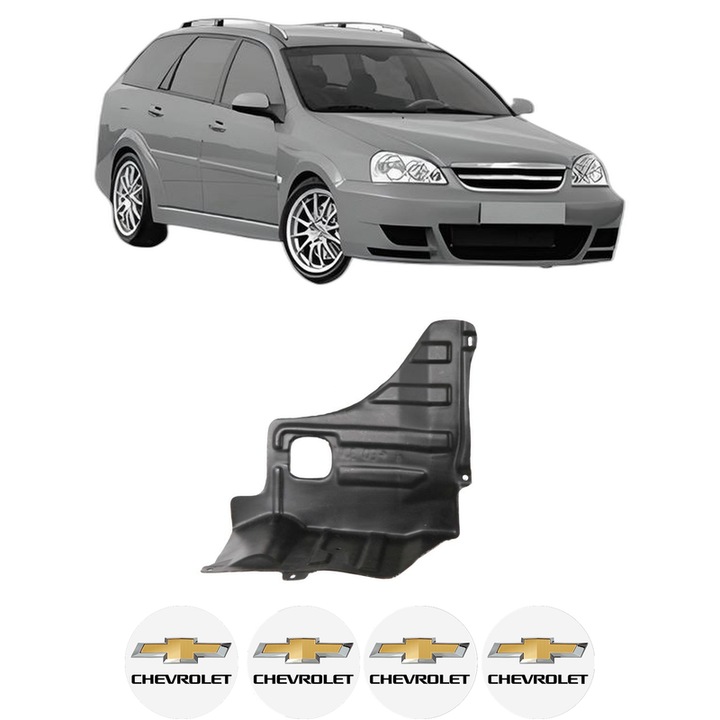 Scut motor CHEVROLET NUBIRA Estate din 2005-2011, protectie auto, plastic, 4x Stickere auto cu CHEVROLET
