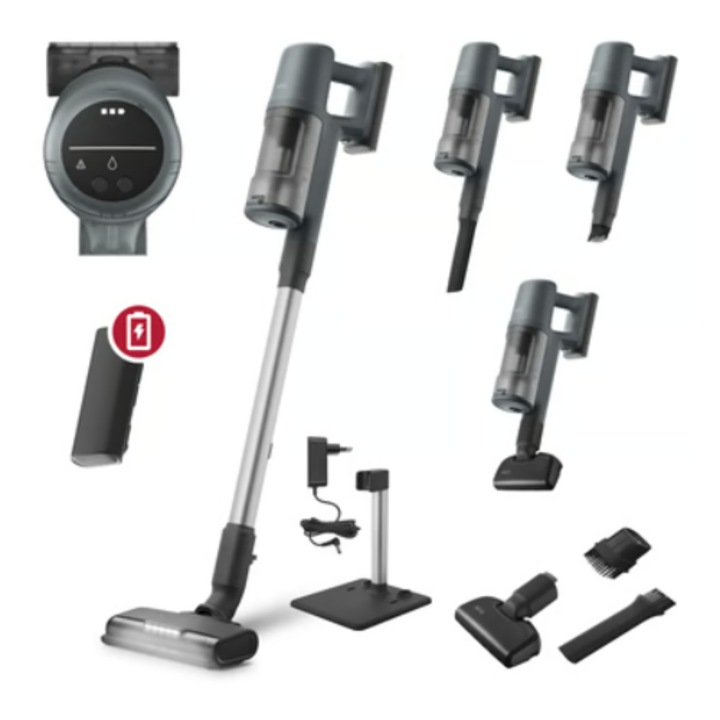 Aspirator fara fir AEG AP61AB21EX 6000, 21.6 V, timp de functionare de pana la 100 de minute cu baterie inlocuibila inclusa