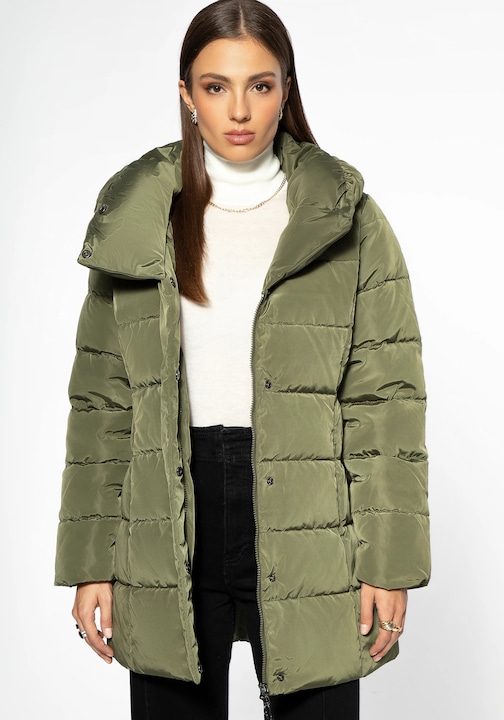 Дамско яке Wittchen, с пух, зелено, полиестер