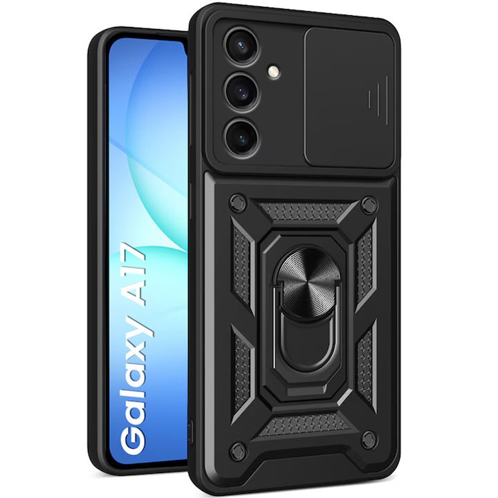 Husă Innova Camshield pentru Samsung Galaxy A17 4G/A17 5G/A26 5G - Negru