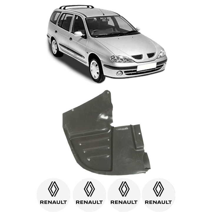 Scut bara RENAULT MEGANE I Grandtour (KA0/1_) din 2014-2015, protectie auto, plastic, 4x Stickere auto cu RENAULT
