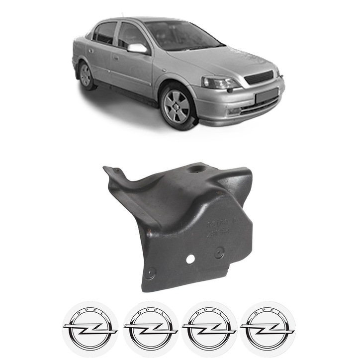 Scut motor OPEL ASTRA G CLASSIC Saloon (T98) din 2002-2009, protectie auto, plastic, 4x Stickere auto cu OPEL