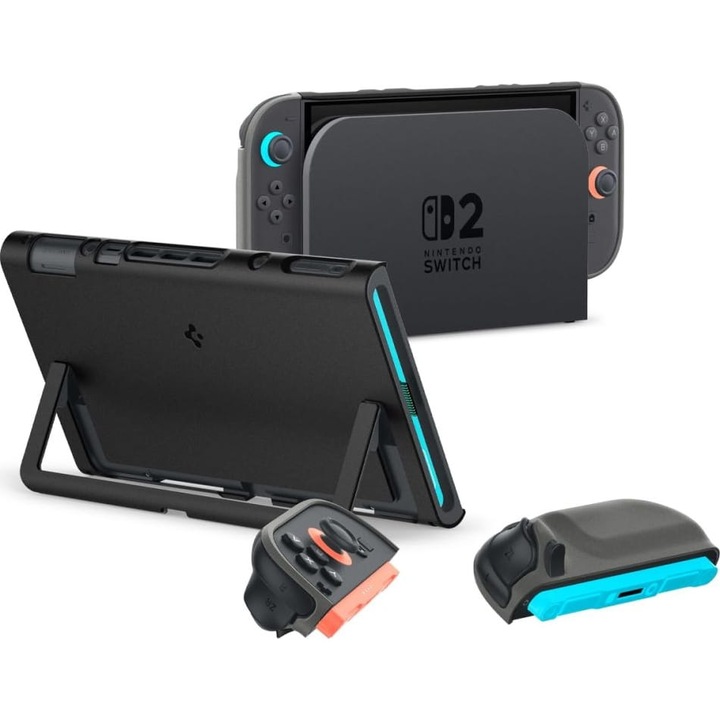 Carcasa, Spigen Nano Pop pentru Nintendo Switch 2, negru-gri