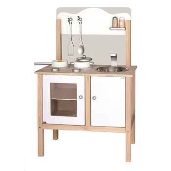 Bucatarie alba din lemn, cu accesorii Bucatarie alba din lemn, cu accesorii