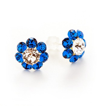 Cercei Argint DaviCrystals cu cristale floare m Cercei Argint DaviCrystals cu cristale floare m