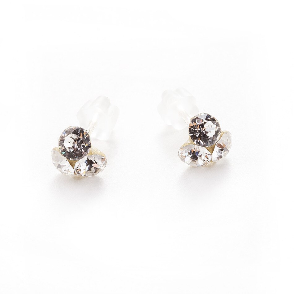 Cercei Argint DaviCrystals cu cristale trifoi mic