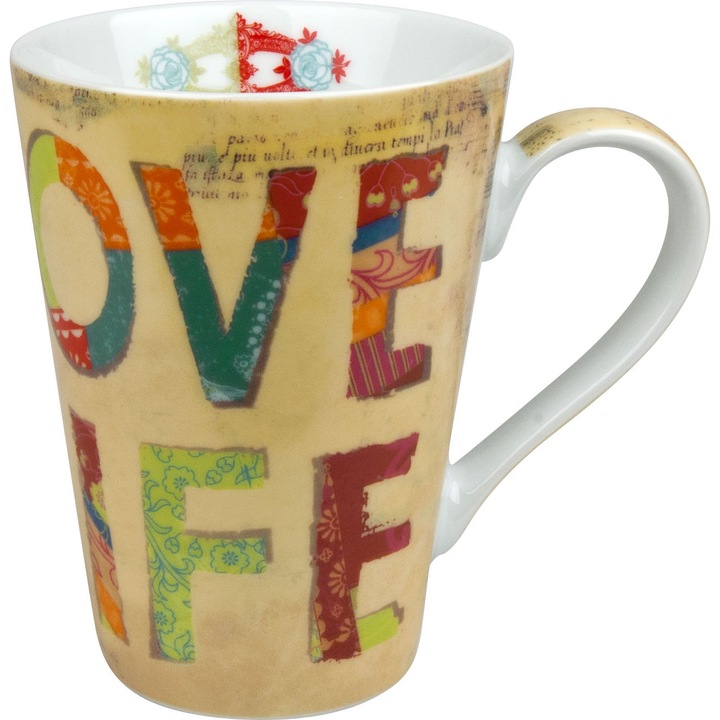 Cana portelan (420 ml) Iubesc viata