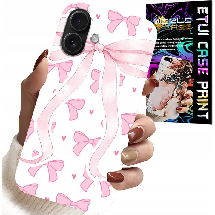 Husă pentru telefon, World Case, Pink Ribbon, silicon, pentru iPhone 16