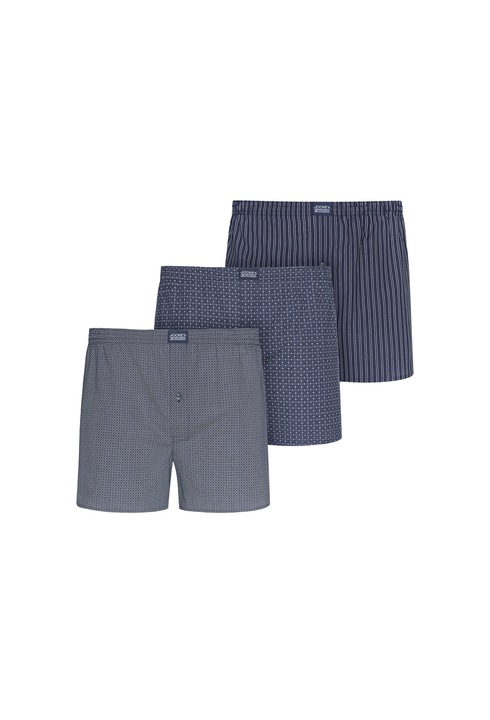 Jockey, Set de boxeri din bumbac - 3 perechi, Albastru inchis