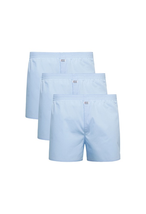 Jockey Jockey, Set de boxeri din bumbac cu detaliu cu logo - 3 perechi, Albastru