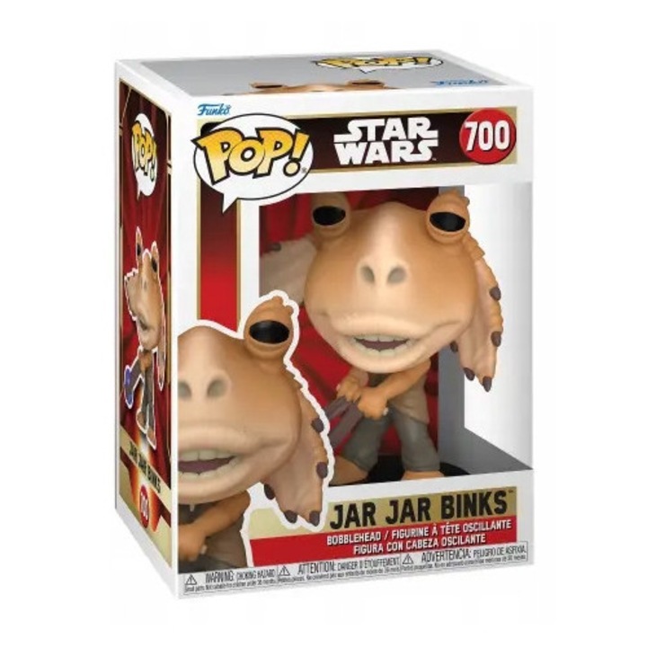 Фигурина Funko Pop Star Wars Jar Jar Binks, многоцветна, 25-та годишнина